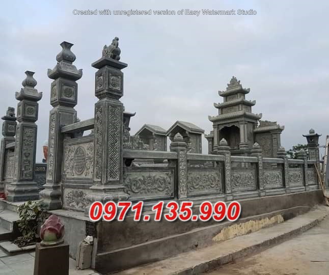 Mẫu nhà mồ đá để tro cốt đẹp bán tại cà mau - nghĩa trang gia tộc